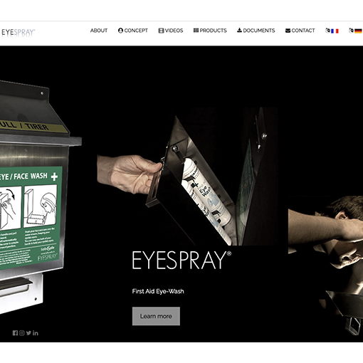  Neue EyeSpray website